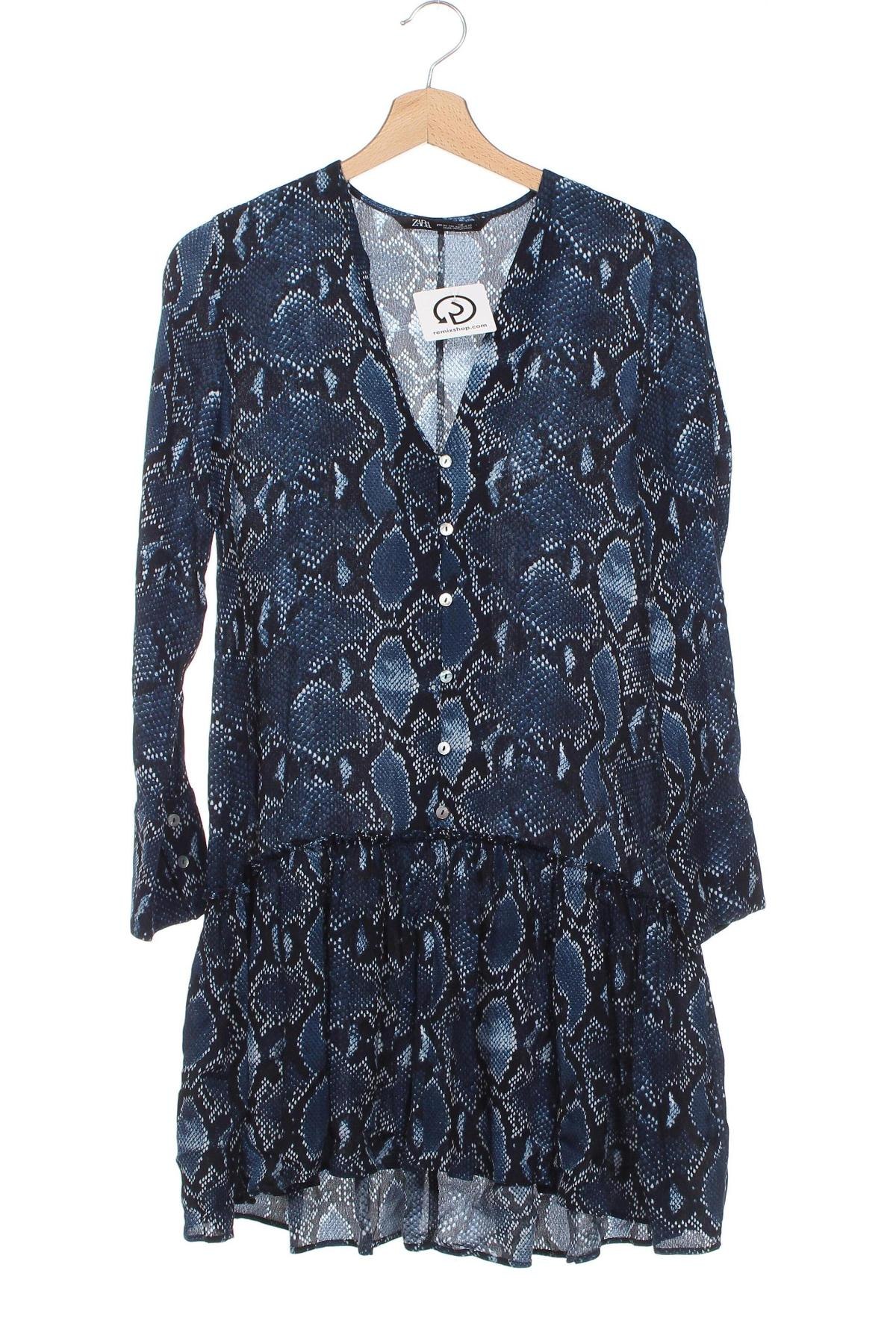 Kleid Zara, Größe XS, Farbe Blau, Preis 7,87 €