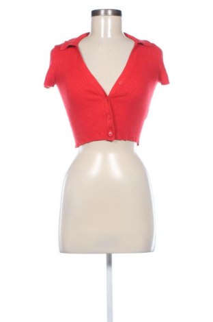 Damen Strickjacke Bershka, Größe S, Farbe Rot, Preis 9,99 €