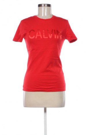 Дамска тениска Calvin Klein Jeans, Размер S, Цвят Червен, Цена 34,00 лв.