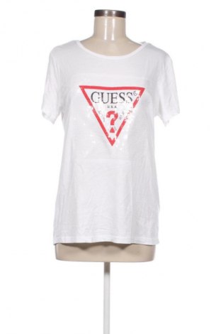 Γυναικείο t-shirt Guess, Μέγεθος M, Χρώμα Λευκό, Τιμή 16,37 €
