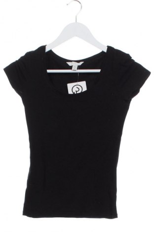 Γυναικείο t-shirt H&M, Μέγεθος XS, Χρώμα Μαύρο, Τιμή 9,00 €