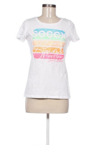 Γυναικείο t-shirt Soccx, Μέγεθος S, Χρώμα Λευκό, Τιμή 13,80 €