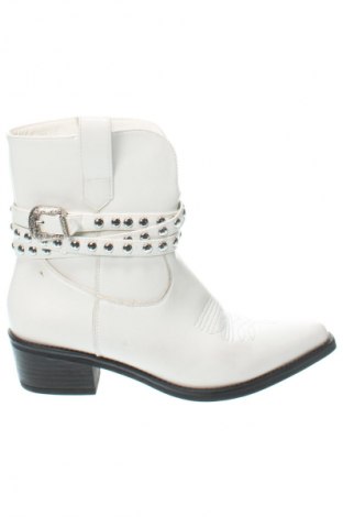 Γυναικεία μποτάκια Ideal Shoes, Μέγεθος 39, Χρώμα Λευκό, Τιμή 18,99 €