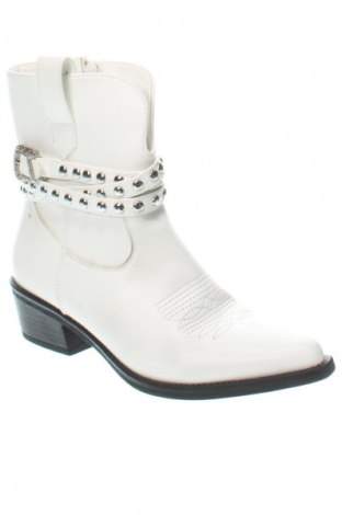 Γυναικεία μποτάκια Ideal Shoes, Μέγεθος 39, Χρώμα Λευκό, Τιμή 18,99 €
