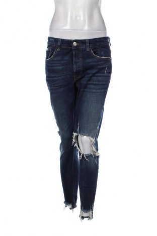 Дамски дънки Zara, Размер M, Цвят Син, Цена 14,99 лв.