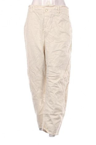 Дамски дънки Zara, Размер XL, Цвят Екрю, Цена 27,99 лв.