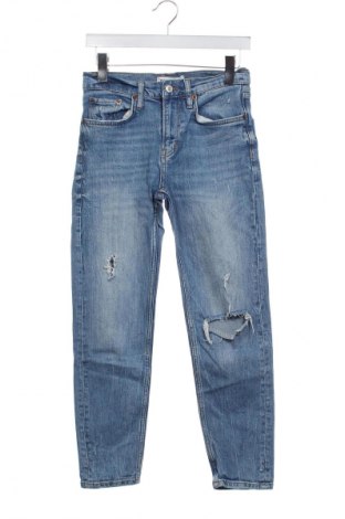 Дамски дънки Zara, Размер XS, Цвят Син, Цена 45,05 лв.