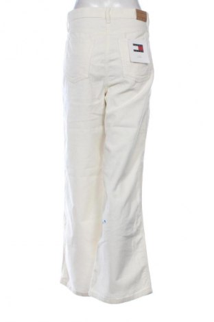 Pantaloni de velvet de femei Tommy Jeans, Mărime L, Culoare Ecru, Preț 684,99 Lei