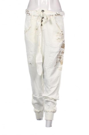 Pantaloni de femei Desigual, Mărime M, Culoare Alb, Preț 368,00 Lei