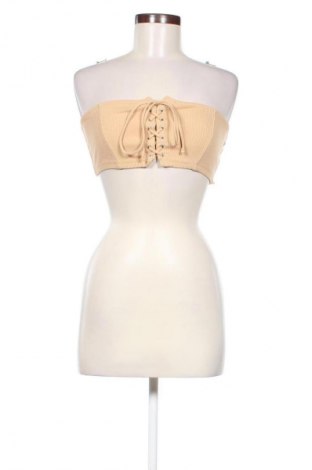 Γυναικείο τοπ Bershka, Μέγεθος M, Χρώμα  Μπέζ, Τιμή 8,99 €