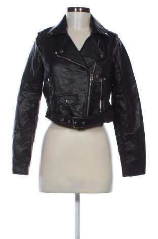 Geacă de piele pentru femei Pull&Bear, Mărime M, Culoare Negru, Preț 78,99 Lei