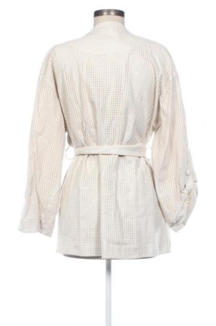 Дамско кожено яке Zara, Размер M, Цвят Екрю, Цена 41,06 лв.