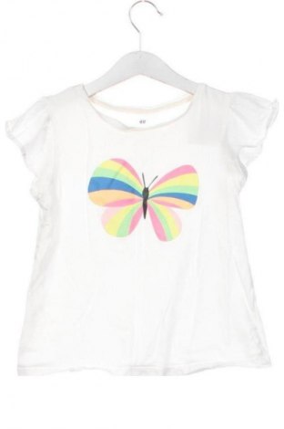 Kinder T-Shirt H&M, Größe 6-7y/ 122-128 cm, Farbe Weiß, Preis 2,99 €