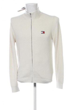 Herren Strickjacke Tommy Jeans, Größe S, Farbe Ecru, Preis 49,99 €
