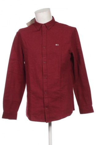 Męska koszula Tommy Jeans, Rozmiar L, Kolor Czerwony, Cena 466,99 zł