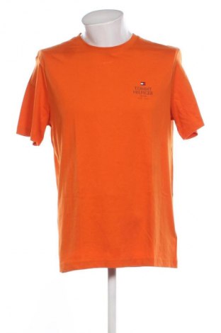 Męski T-shirt Tommy Hilfiger, Rozmiar L, Kolor Pomarańczowy, Cena 209,99 zł