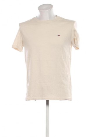 Мъжка тениска Tommy Jeans, Размер L, Цвят Бежов, Цена 77,99 лв.