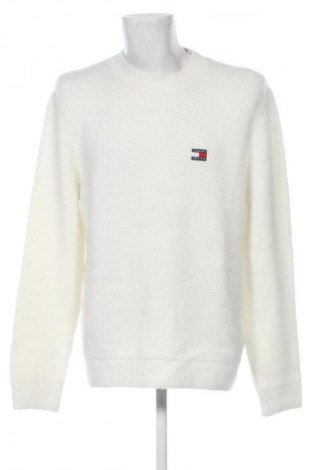 Herrenpullover Tommy Jeans, Größe M, Farbe Weiß, Preis 119,99 €