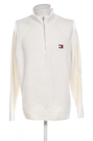 Pulover de bărbați Tommy Jeans, Mărime XXL, Culoare Alb, Preț 413,99 Lei