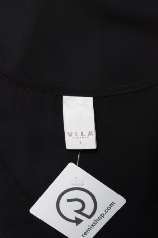 Γυναικείο πουκάμισο Vila, Μέγεθος L, Χρώμα Μαύρο, Τιμή 11,75 €