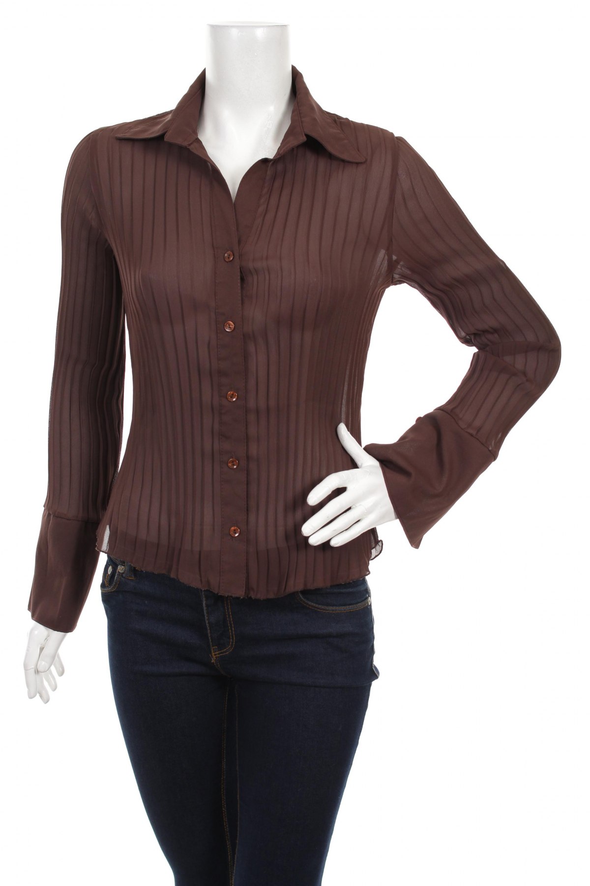 Γυναικείο πουκάμισο, Μέγεθος M, Χρώμα Καφέ, Τιμή 17,53 €