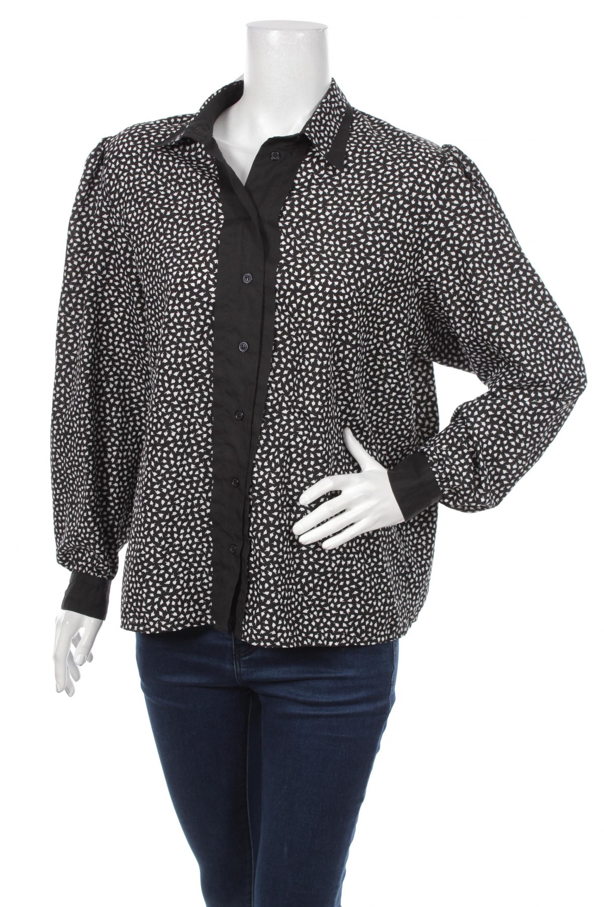 Γυναικείο πουκάμισο, Μέγεθος XL, Χρώμα Μαύρο, Τιμή 16,49 €