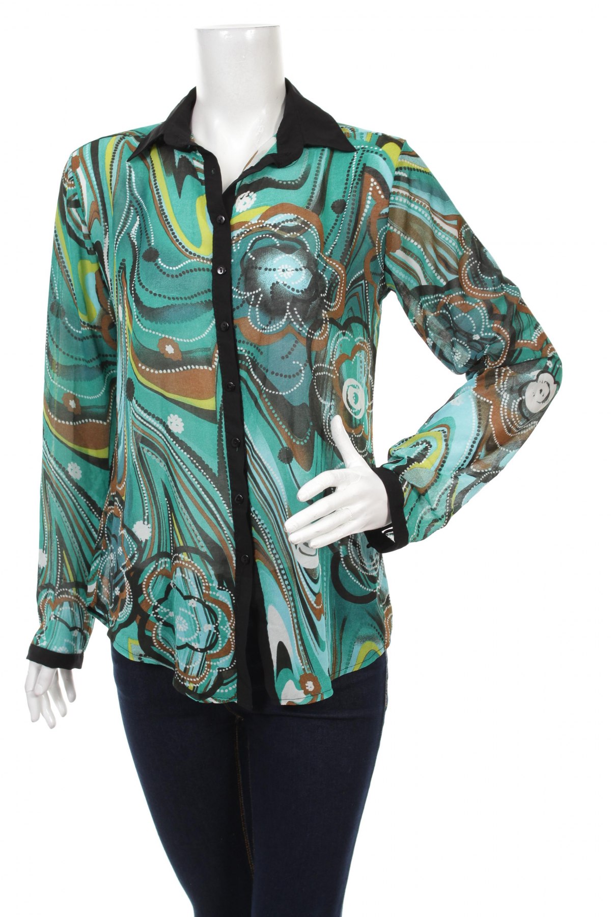 Γυναικείο πουκάμισο Free me, Μέγεθος M, Χρώμα Πολύχρωμο, Τιμή 18,04 €