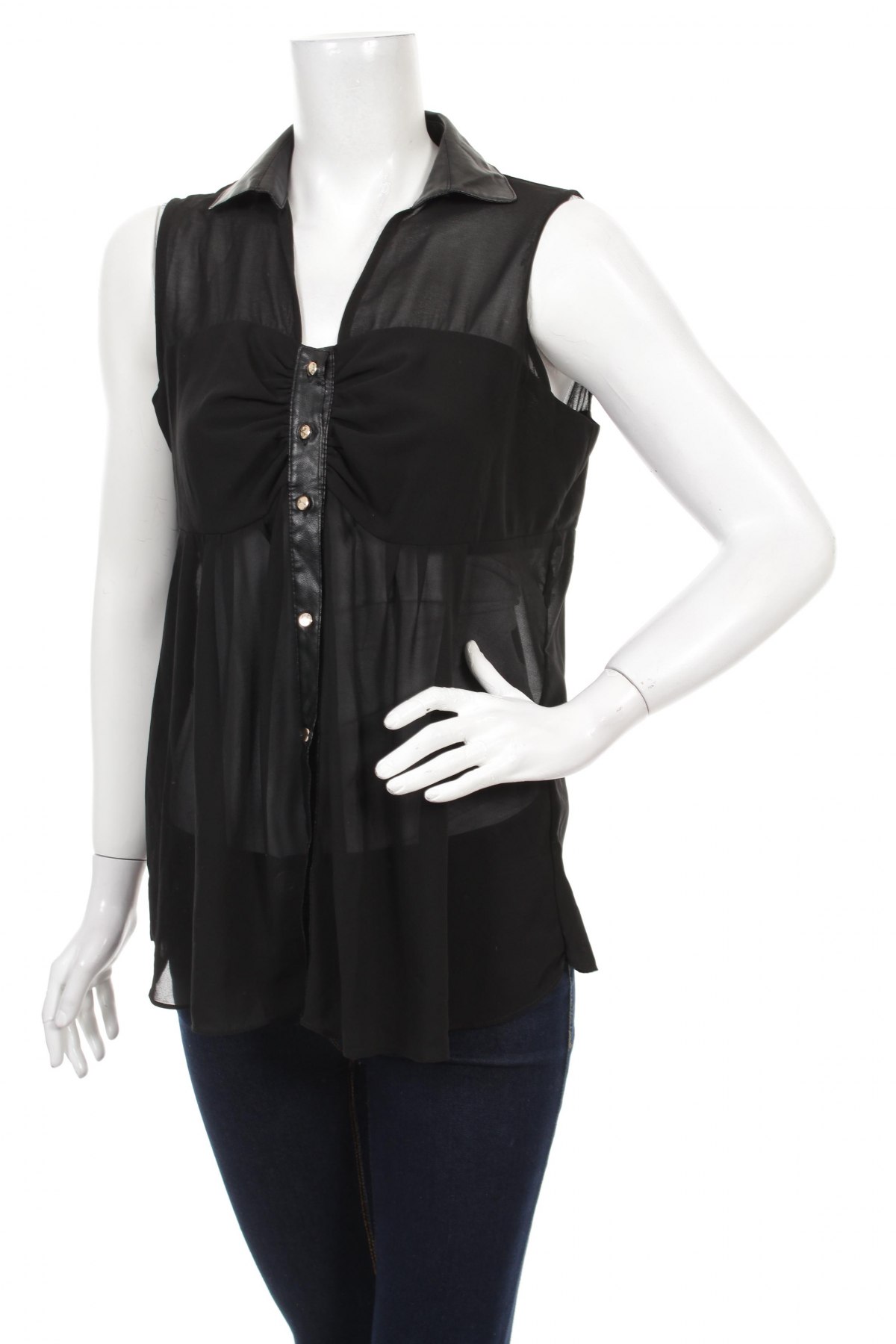 Γυναικείο πουκάμισο, Μέγεθος M, Χρώμα Μαύρο, Τιμή 14,07 €