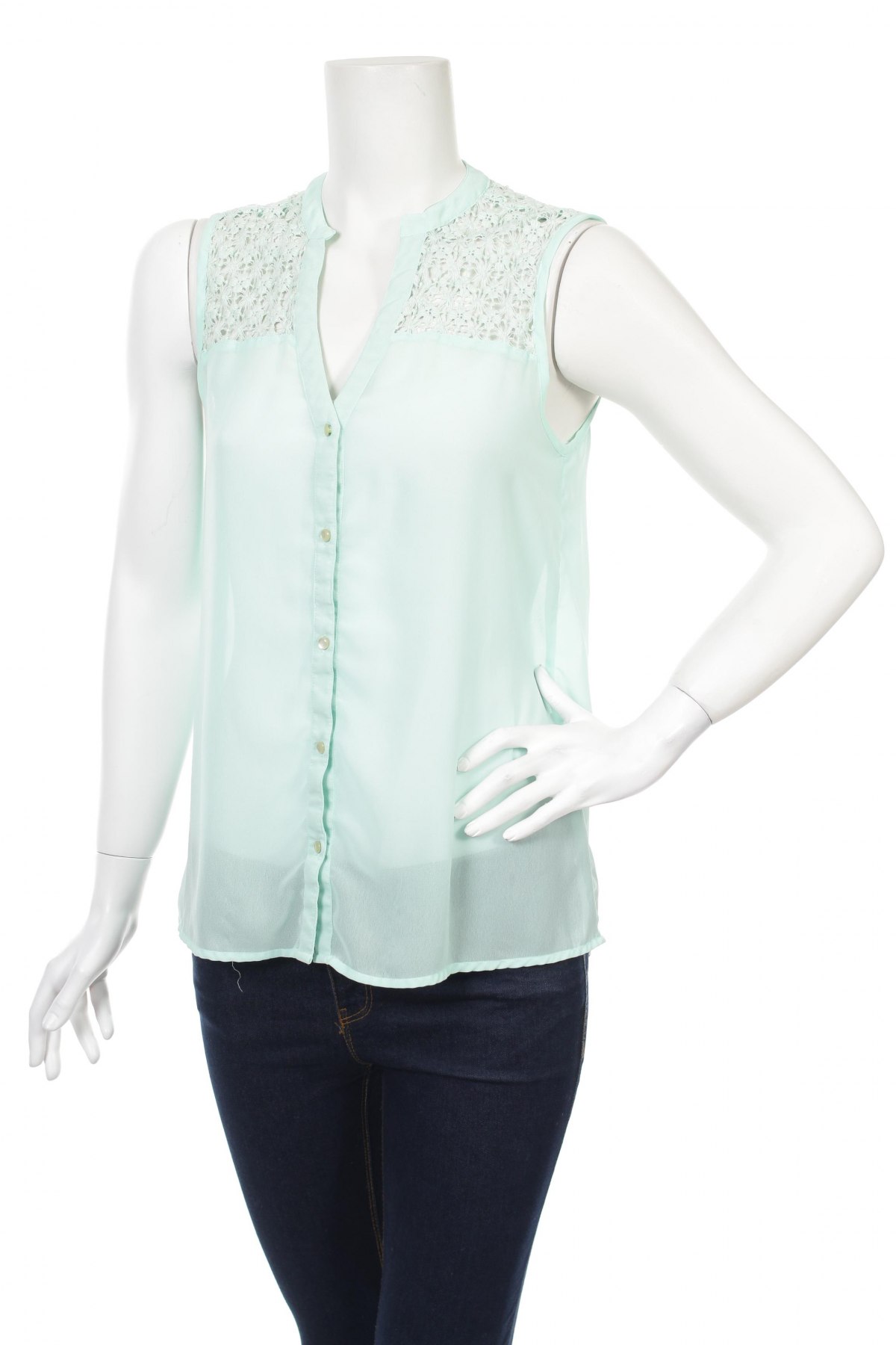 Γυναικείο πουκάμισο Only, Μέγεθος M, Χρώμα Πράσινο, Τιμή 11,34 €