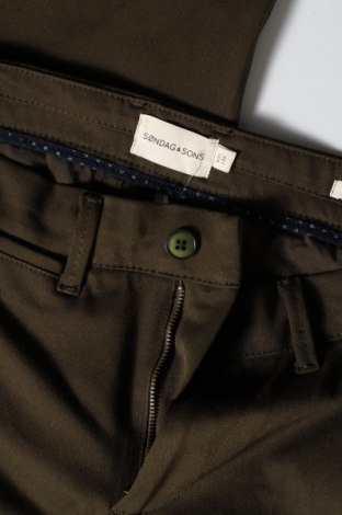 Мъжки панталон Sondag & Sons, Размер S, Цвят Зелен, Цена 48,00 лв.