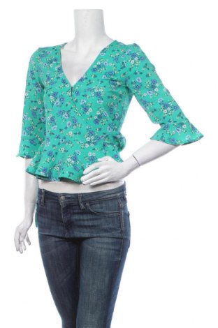 Дамска блуза H&M Divided, Размер XS, Цвят Зелен, 97% полиестер, 3% еластан, Цена 15,22 лв.