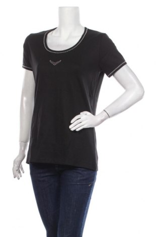 Γυναικεία μπλούζα Trigema, Μέγεθος L, Χρώμα Μαύρο, 95% βαμβάκι, 5% ελαστάνη, Τιμή 7,92 €