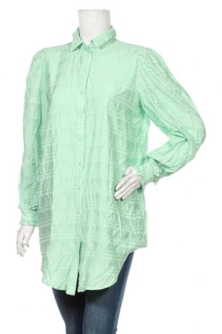 Дамска риза Vila, Размер M, Цвят Зелен, 85% вискоза, 15% полиамид, Цена 23,70 лв.