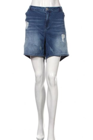 Γυναικείο κοντό παντελόνι Junarose, Μέγεθος 4XL, Χρώμα Μπλέ, 72% βαμβάκι, 22% πολυεστέρας, 4% βισκόζη, 2% ελαστάνη, Τιμή 10,67 €