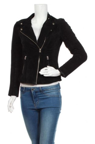 Dámska kožená bunda  Esmara by Heidi Klum, Veľkosť S, Farba Čierna, Prírodný velur , Cena  23,25 €