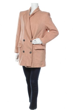 Дамско палто Zara, Размер M, Цвят Розов, 81% памук, 19% полиестер, Цена 38,87 лв.