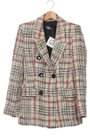 Дамско палто Zara, Размер XS, Цвят Многоцветен, Цена 126,75 лв.