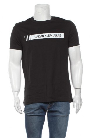 Męski T-shirt Calvin Klein Jeans, Rozmiar XL, Kolor Czarny, Bawełna, Cena 157,93 zł