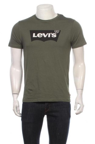 Мъжка тениска Levi's, Размер M, Цвят Зелен, Памук, Цена 48,00 лв.
