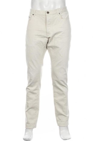 Męskie spodnie John Varvatos, Rozmiar XL, Kolor Beżowy, 99% bawełna, 1% elastyna, Cena 562,94 zł