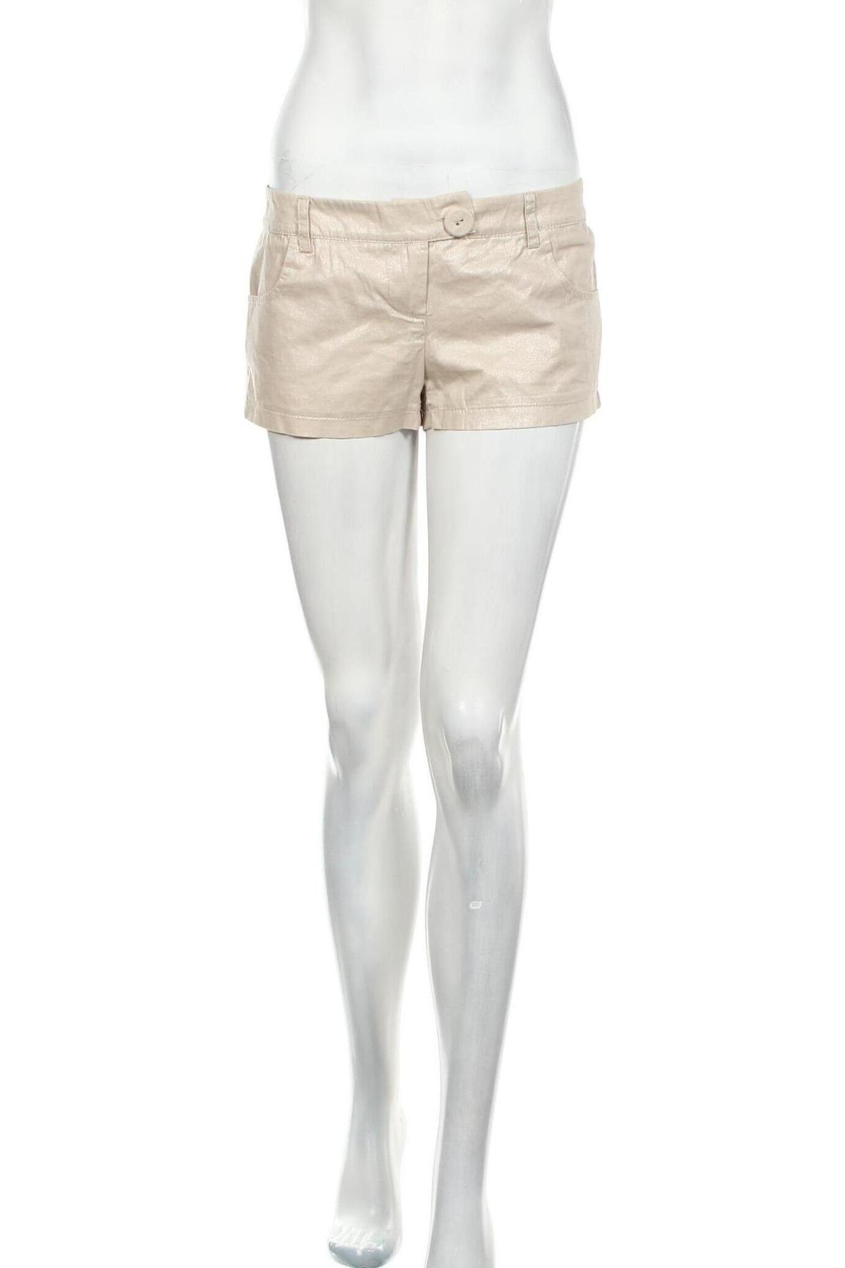 Γυναικείο κοντό παντελόνι Made In Italy, Μέγεθος S, Χρώμα  Μπέζ, 95% βαμβάκι, 5% ελαστάνη, Τιμή 11,87 €