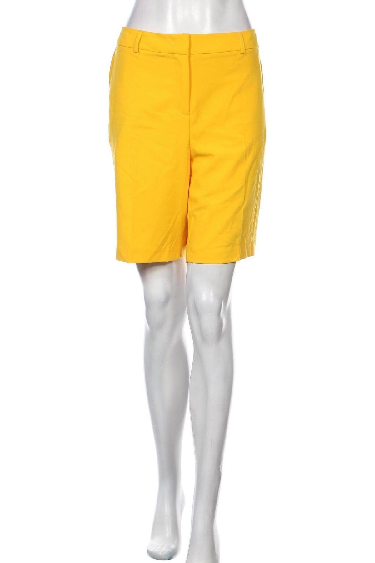 Γυναικείο κοντό παντελόνι Zero, Μέγεθος L, Χρώμα Κίτρινο, 62% πολυεστέρας, 33% βισκόζη, 5% ελαστάνη, Τιμή 22,94 €