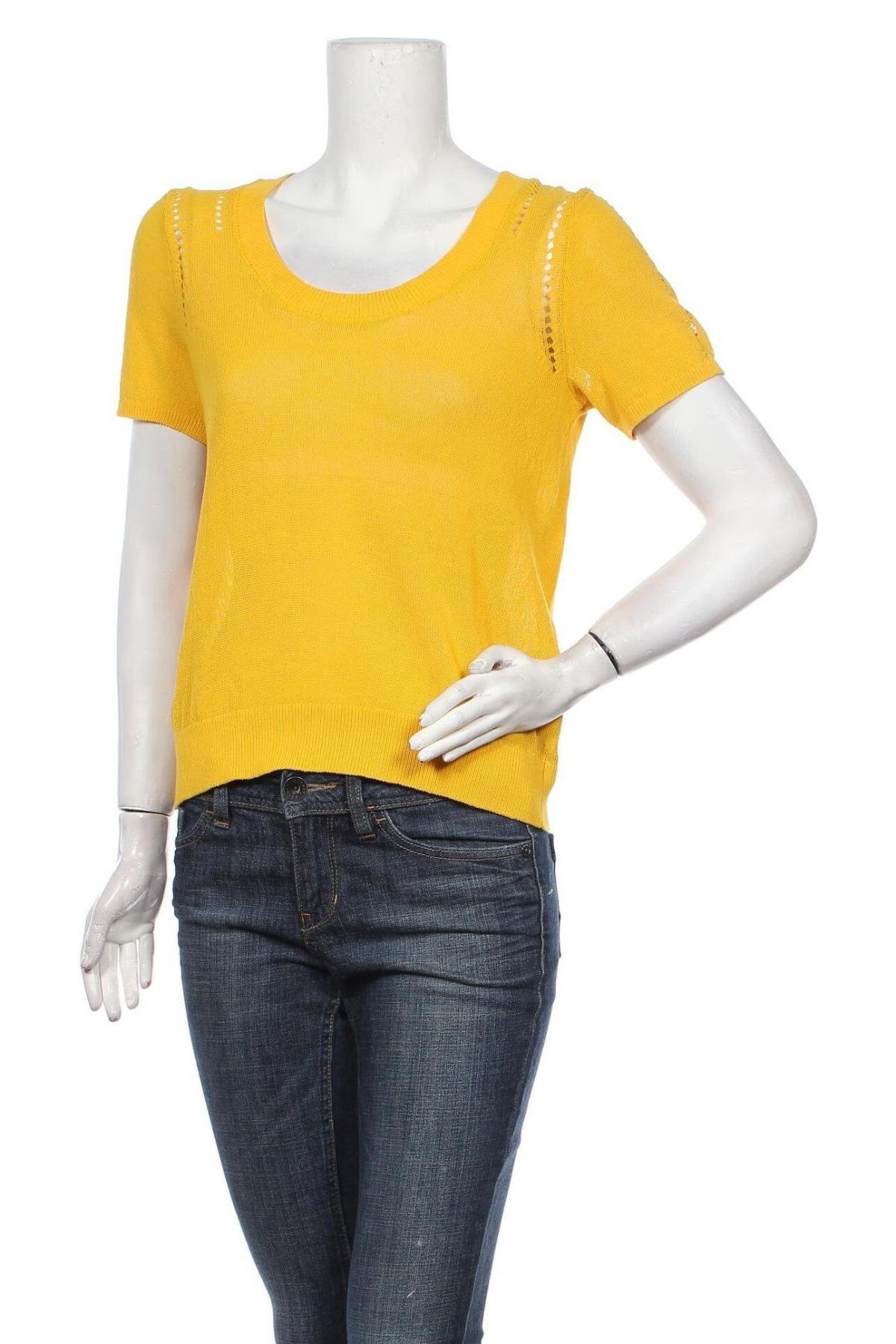 Γυναικείο πουλόβερ Zero, Μέγεθος M, Χρώμα Κίτρινο, 68% βαμβάκι, 32% πολυαμίδη, Τιμή 18,40 €