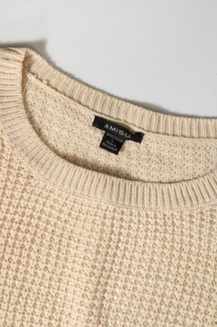 Дамски пуловер Amisu, Размер L, Цвят Бежов, Цена 5,80 лв.