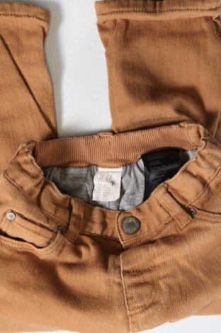 Dziecięce jeansy H&M, Rozmiar 9-12m/ 74-80 cm, Kolor Brązowy, Cena 7,68 zł