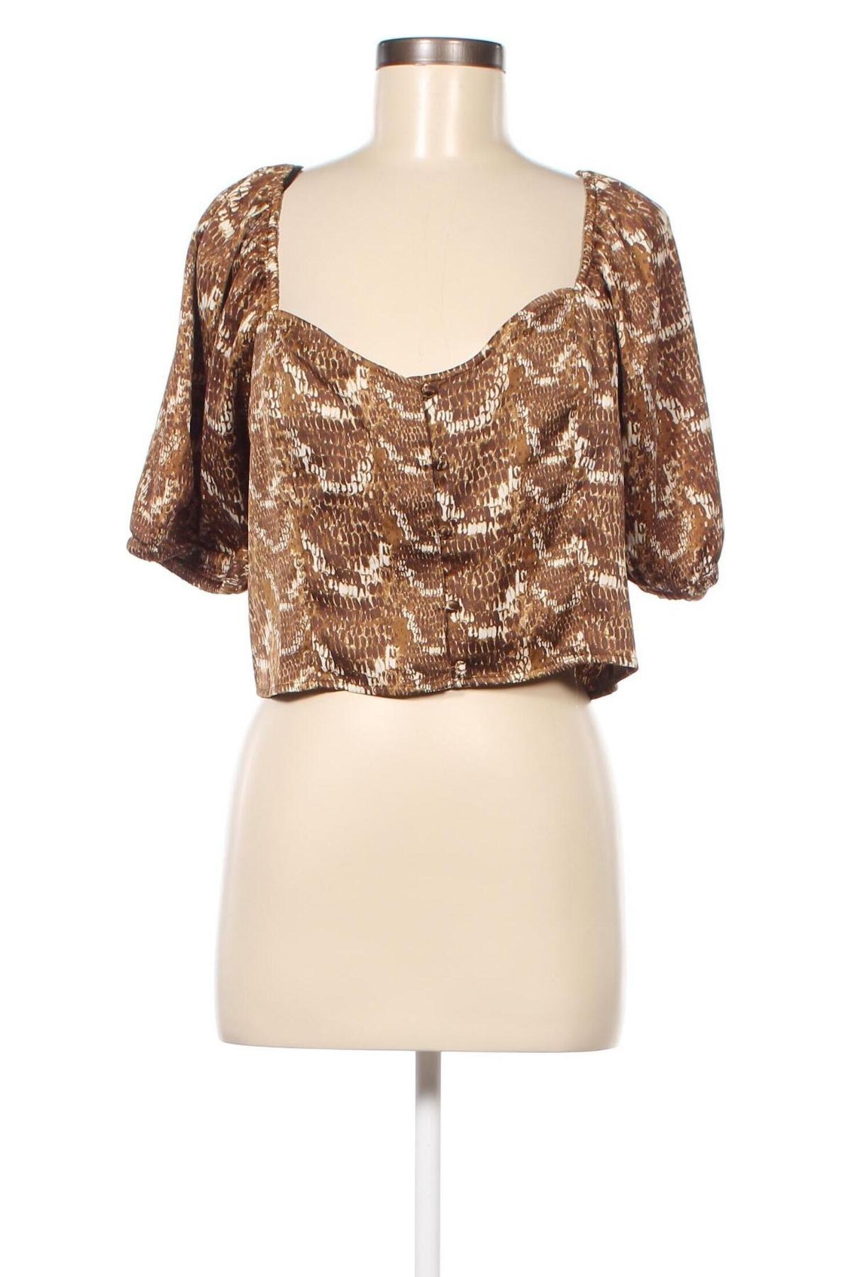 Γυναικείο πουκάμισο Monki, Μέγεθος XL, Χρώμα Πολύχρωμο, Τιμή 6,82 €