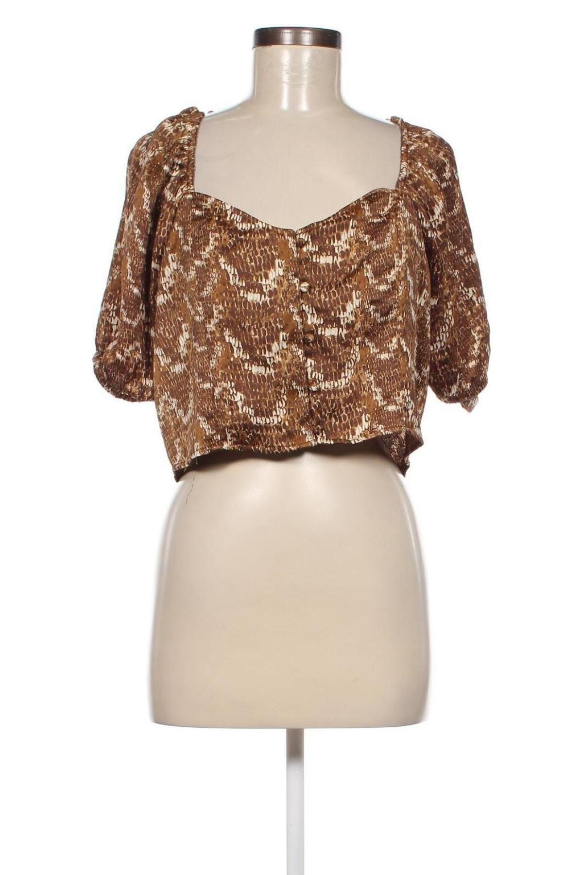 Γυναικείο πουκάμισο Monki, Μέγεθος XL, Χρώμα Πολύχρωμο, Τιμή 5,05 €