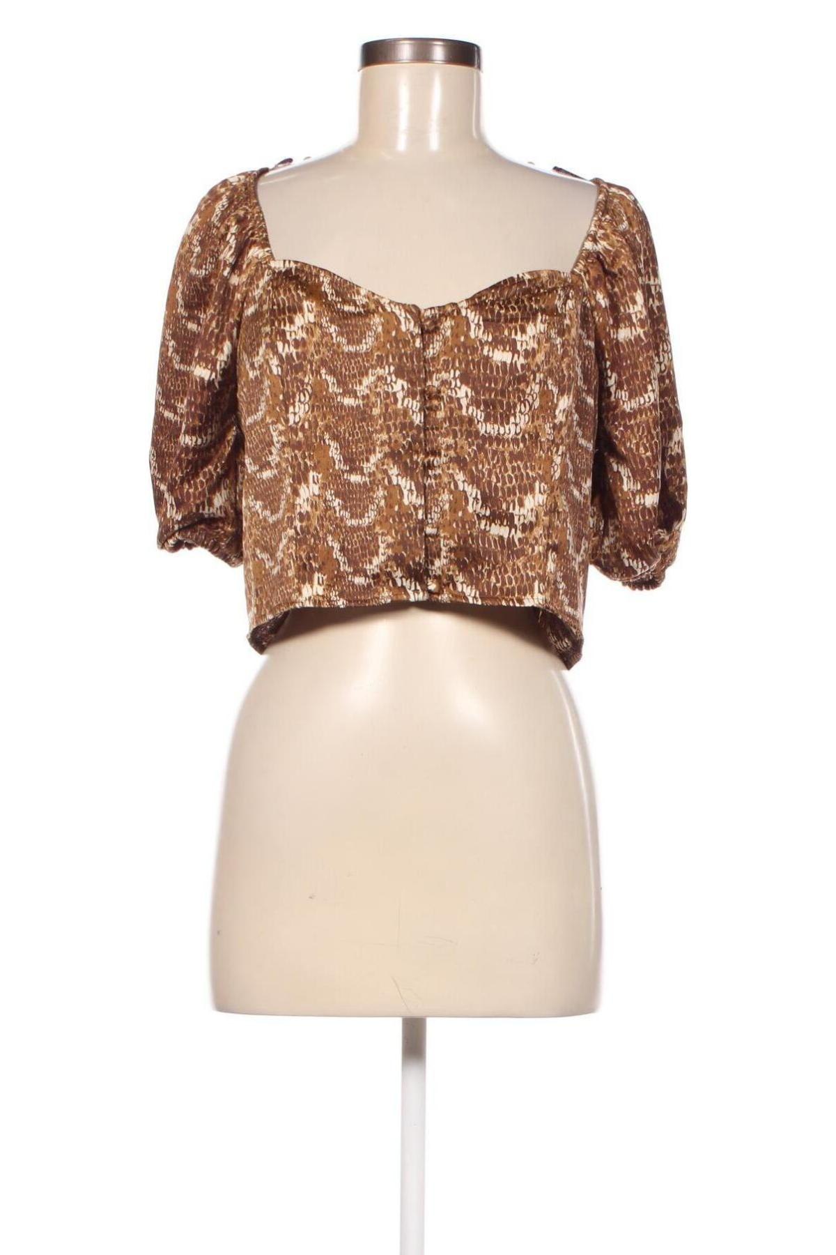 Γυναικείο πουκάμισο Monki, Μέγεθος L, Χρώμα Πολύχρωμο, Τιμή 5,05 €