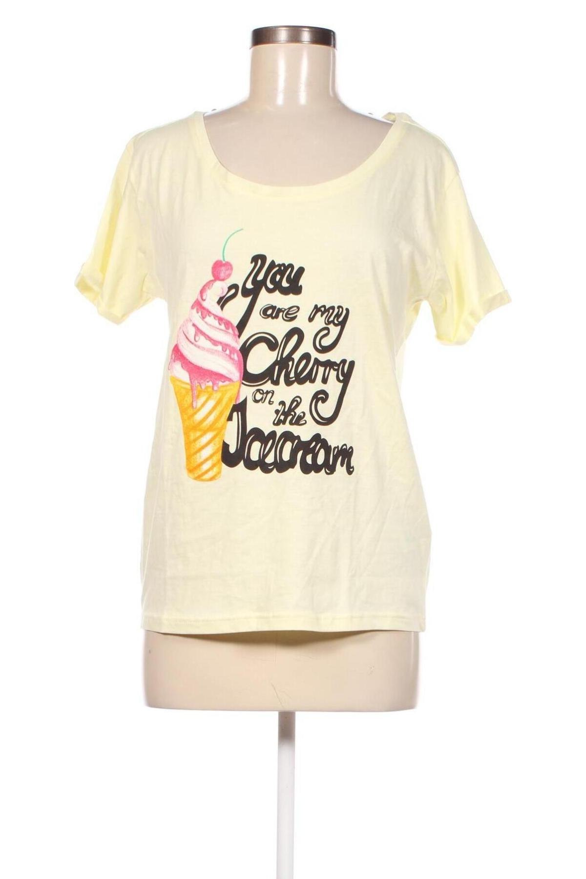 Γυναικείο t-shirt MyMO, Μέγεθος S, Χρώμα Κίτρινο, Τιμή 7,18 €