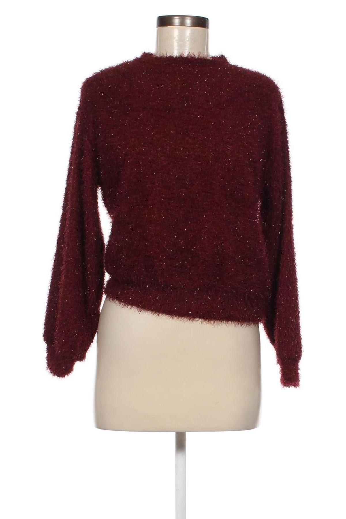 Дамски пуловер Bershka, Размер XS, Цвят Червен, Цена 5,51 лв.